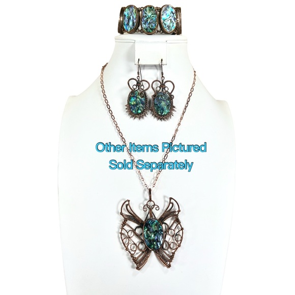 Copper Abalone ShellVintage Style Gemstone Earrings - Picture 6 of 6